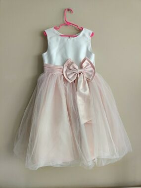 Rare Editions White Pink Party Formal Dress